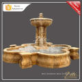Classic Design Beige Marble Column outdoor garden fountain